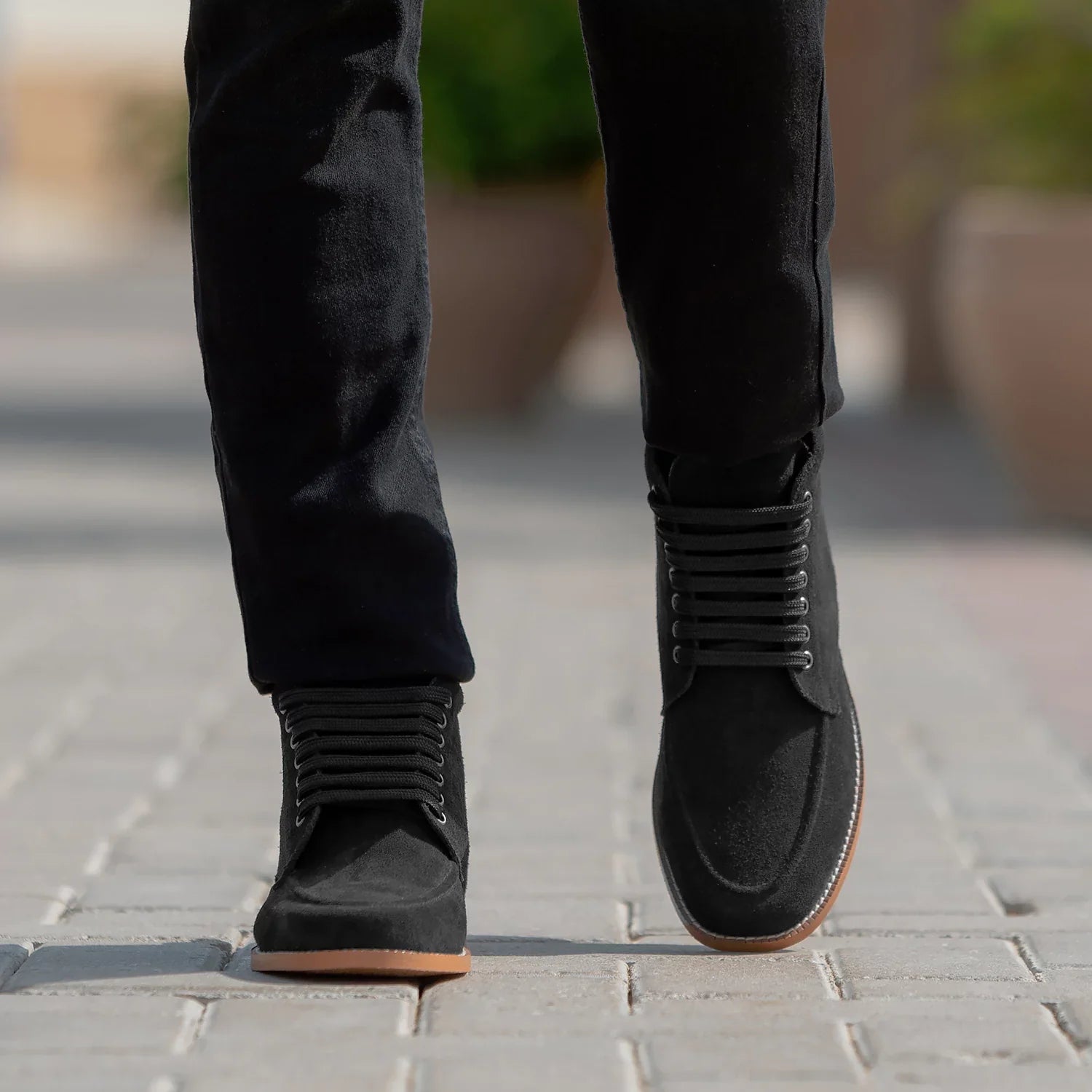 Bearman Moc Toe Black Suede Boots by Dash Racegear - men Leather Shoes view 7
