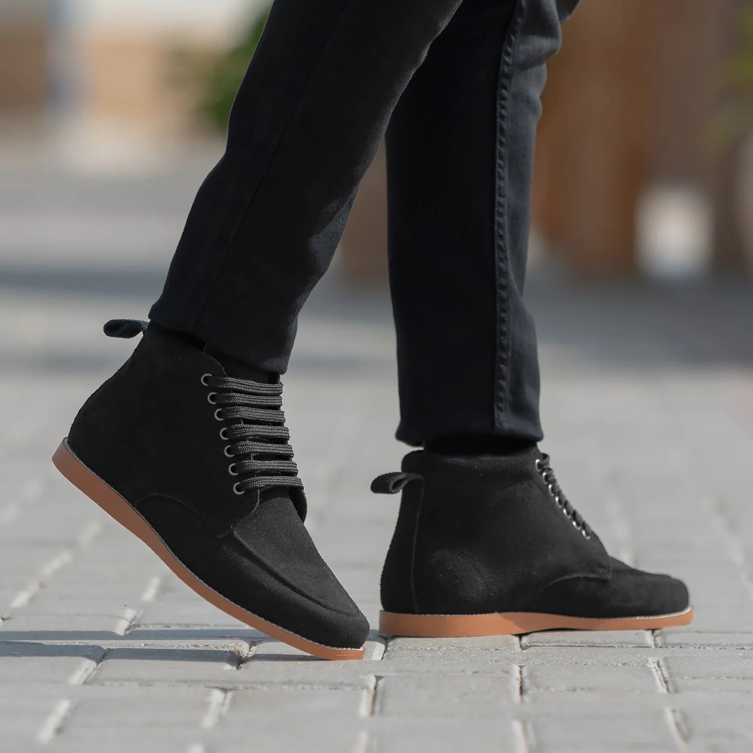 Bearman Moc Toe Black Suede Boots by Dash Racegear - men Leather Shoes view 9