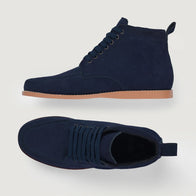 Bearman Moc Toe Blue Suede Boots by Dash Racegear - men Leather Shoes view 3