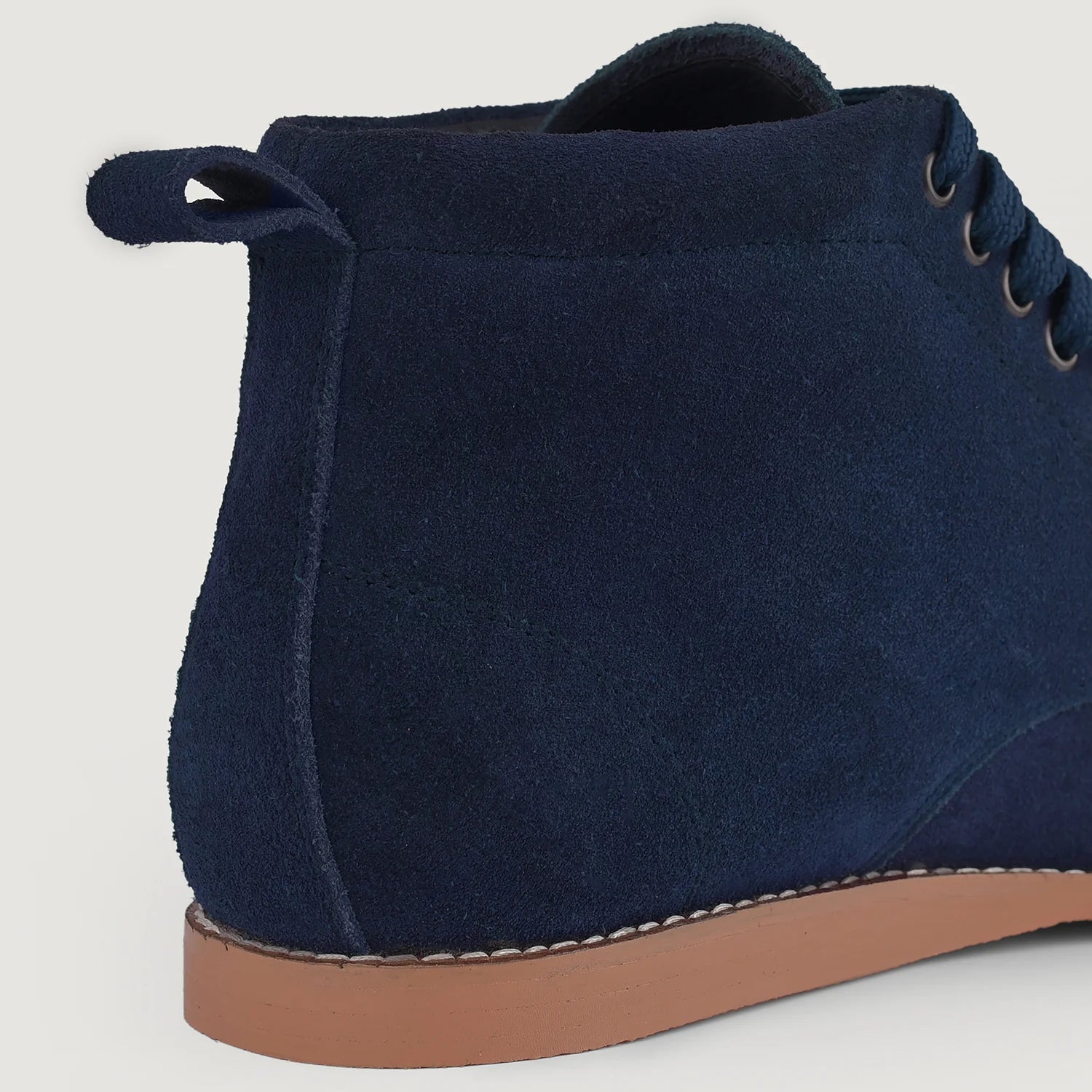 Bearman Moc Toe Blue Suede Boots by Dash Racegear - men Leather Shoes view 4