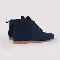 Bearman Moc Toe Blue Suede Boots by Dash Racegear - men Leather Shoes view 5