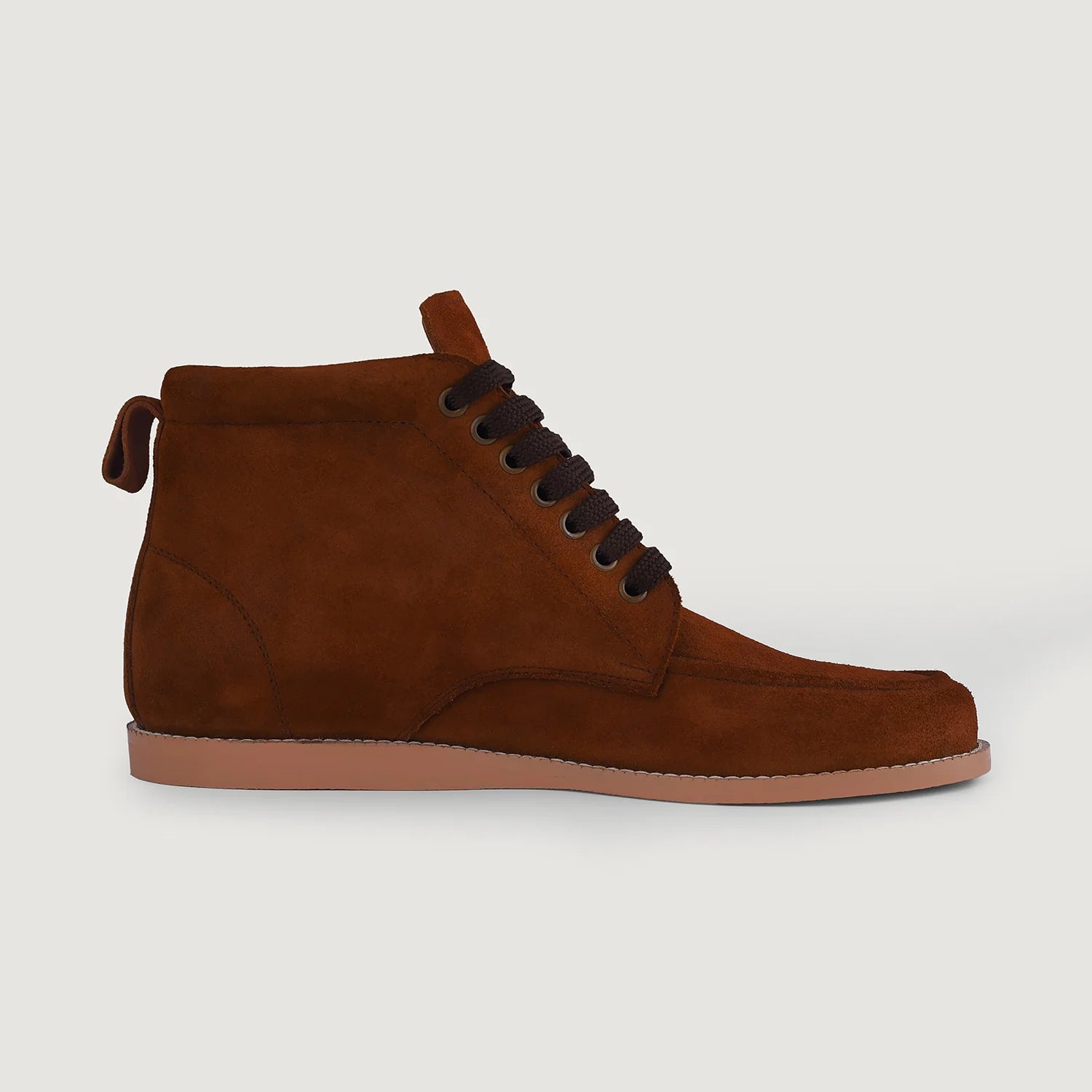 Bearman Moc Toe Brown Suede Boots by Dash Racegear - men Leather Shoes view 2
