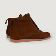 Bearman Moc Toe Brown Suede Boots by Dash Racegear - men Leather Shoes view 5