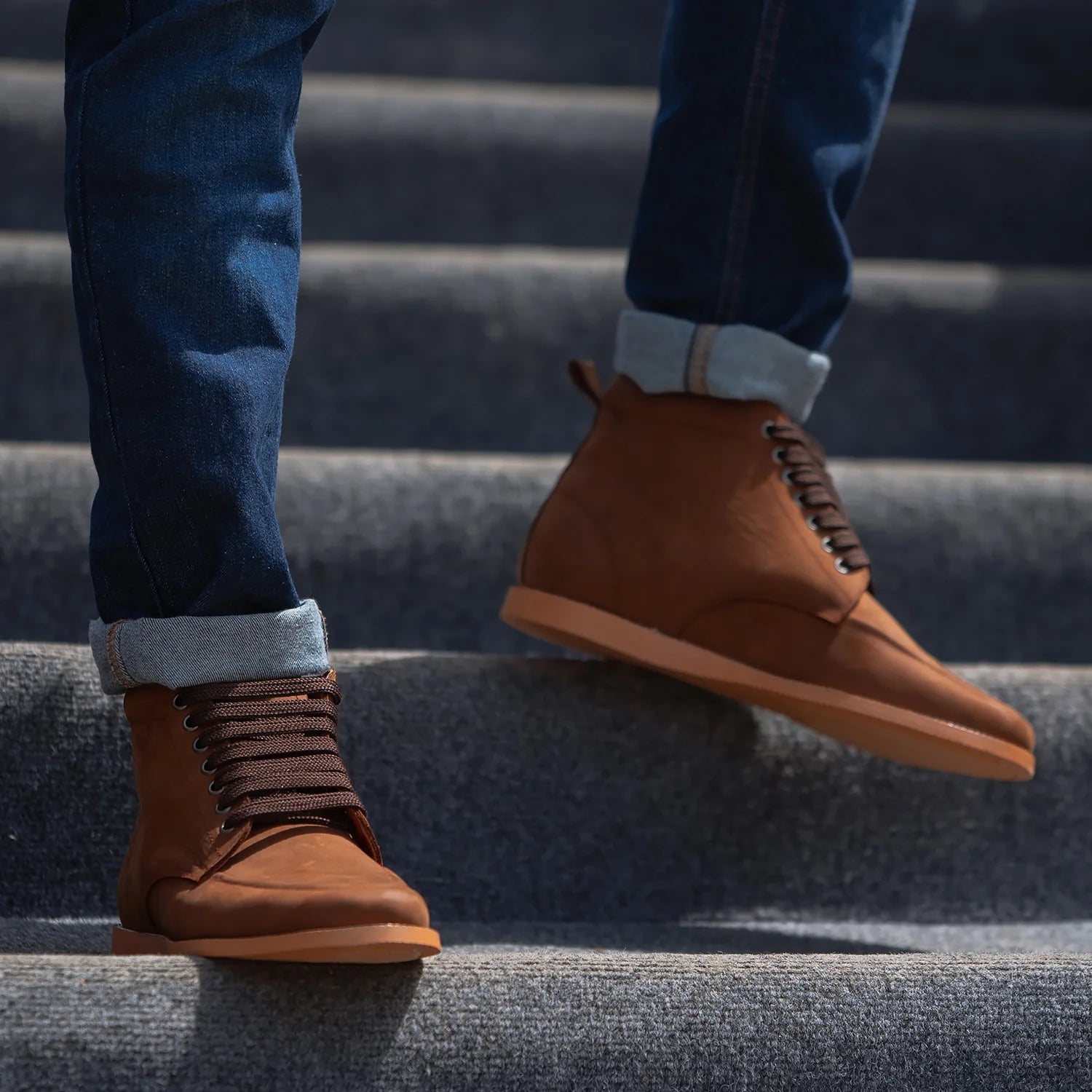 Bearman Moc Toe Pull-up Brown Leather Boots by Dash Racegear - men Leather Shoes view 10