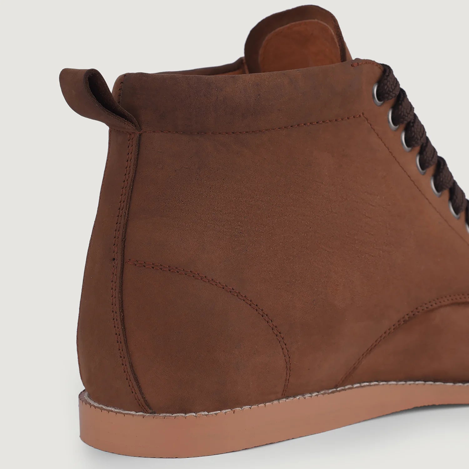 Bearman Moc Toe Pull-up Brown Leather Boots by Dash Racegear - men Leather Shoes view 3