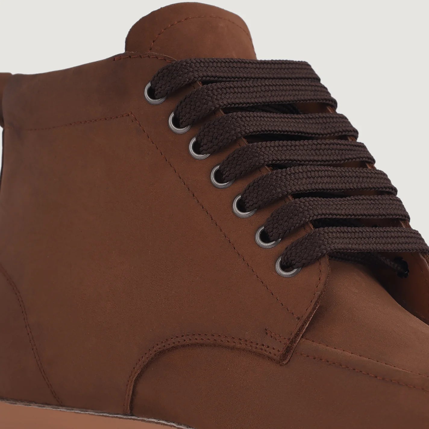 Bearman Moc Toe Pull-up Brown Leather Boots by Dash Racegear - men Leather Shoes view 4