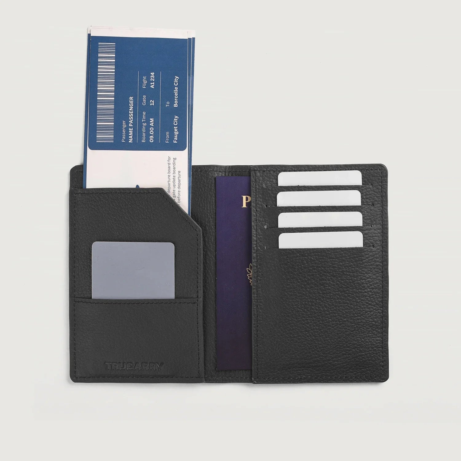 Bernardi Black Leather Travel Wallet by Dash Racegear - unisex Leather Accessories view 5