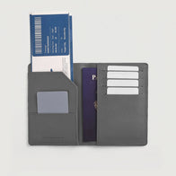 Bernardi Grey Leather Travel Wallet by Dash Racegear - unisex Leather Accessories view 5