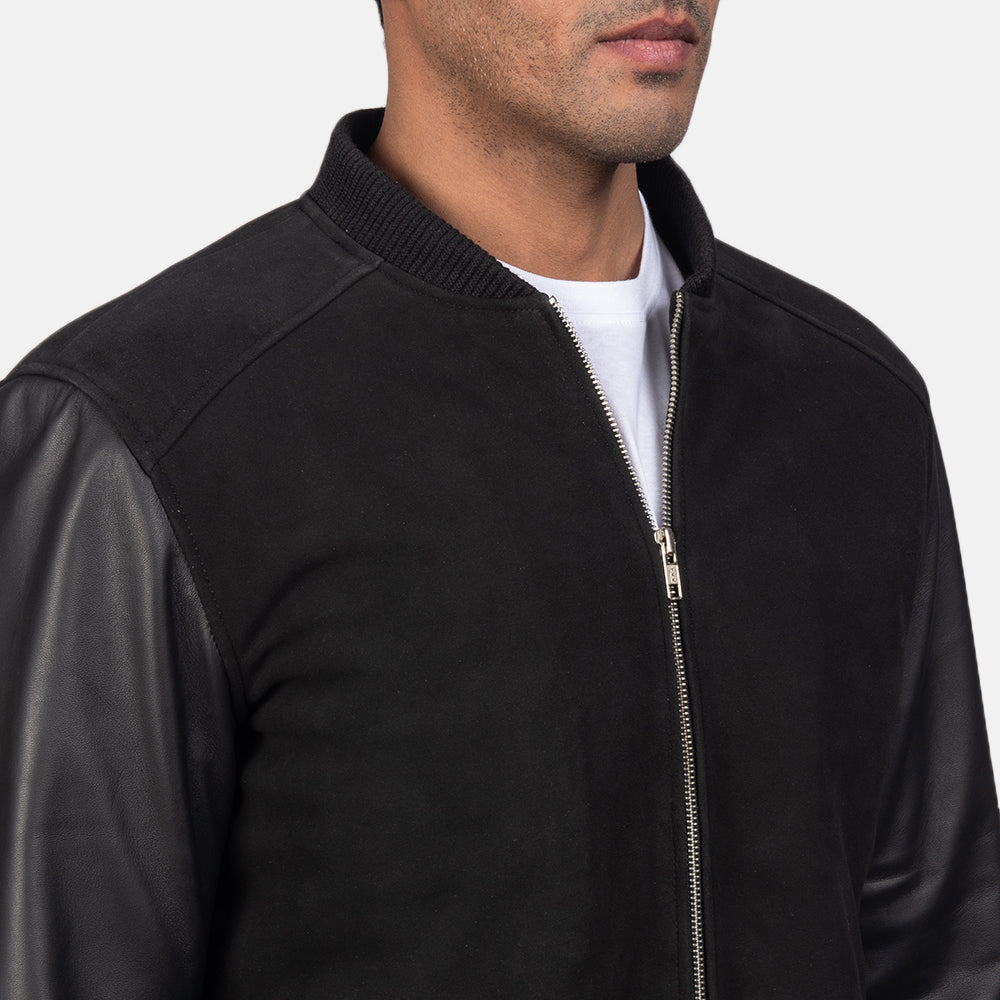 Blain Black Hybrid Bomber Jacket by Dash Racegear - men Jacket view 6