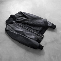 Bliss Black Leather Bomber Jacket by Dash Racegear - women Jacket view 8