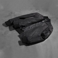 Bomia Ma-1 Distressed Black Leather Bomber Jacket by Dash Racegear - men Jacket view 6