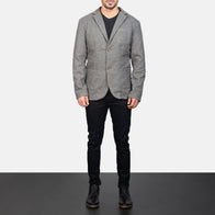 Borges Grey Wool Blazer by Dash Racegear - men Jacket view 3