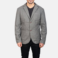 Borges Grey Wool Blazer by Dash Racegear - men Jacket view 4