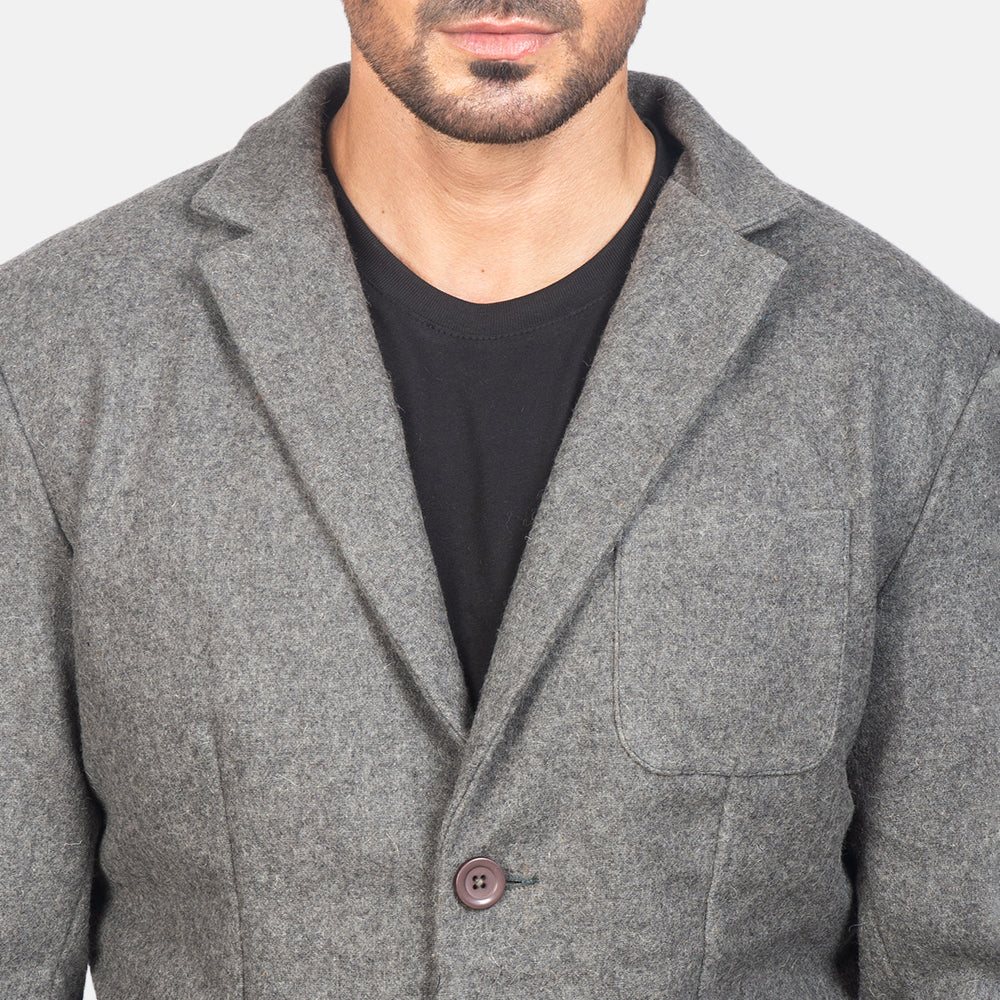 Borges Grey Wool Blazer by Dash Racegear - men Jacket view 6