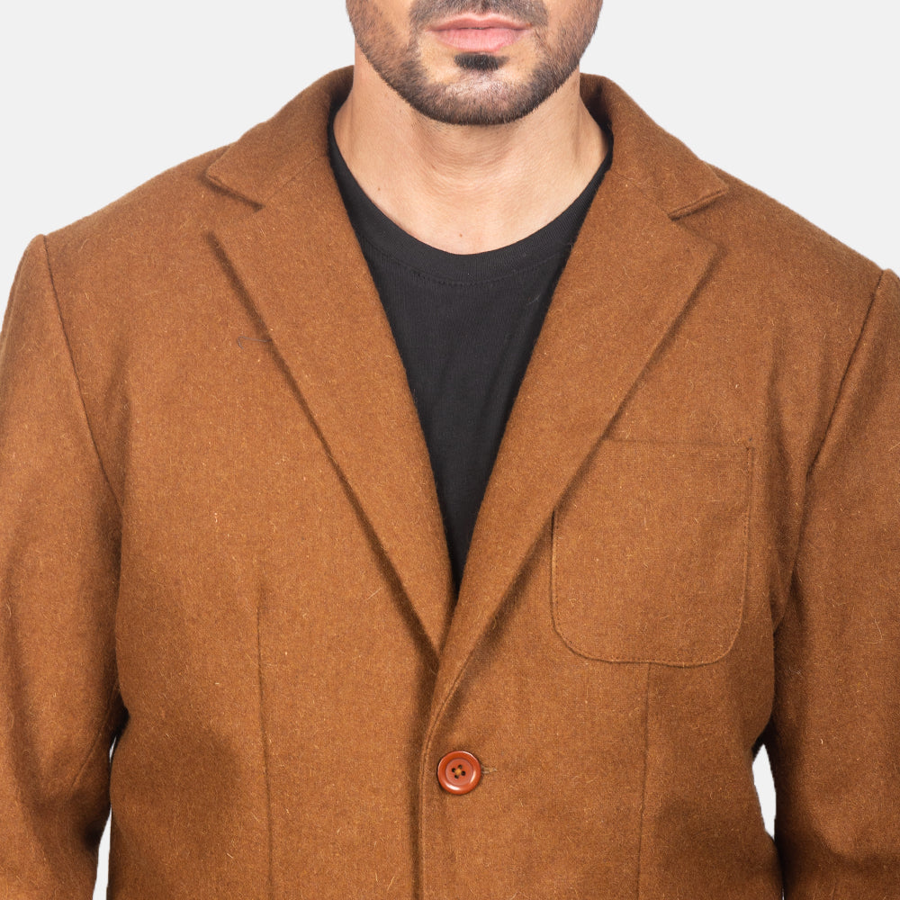 Borges Khaki Wool Blazer by Dash Racegear - men Jacket view 6