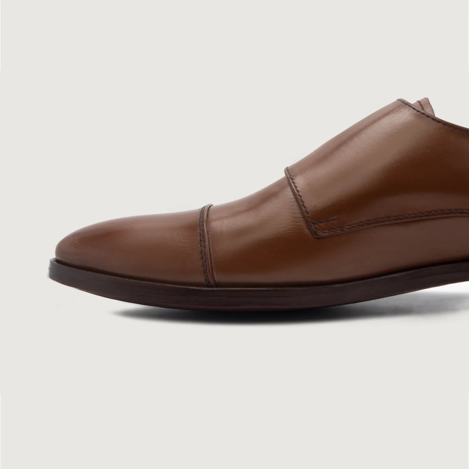 Boston Double Monk Strap Brown Leather Shoes by Dash Racegear - men Leather Shoes view 6