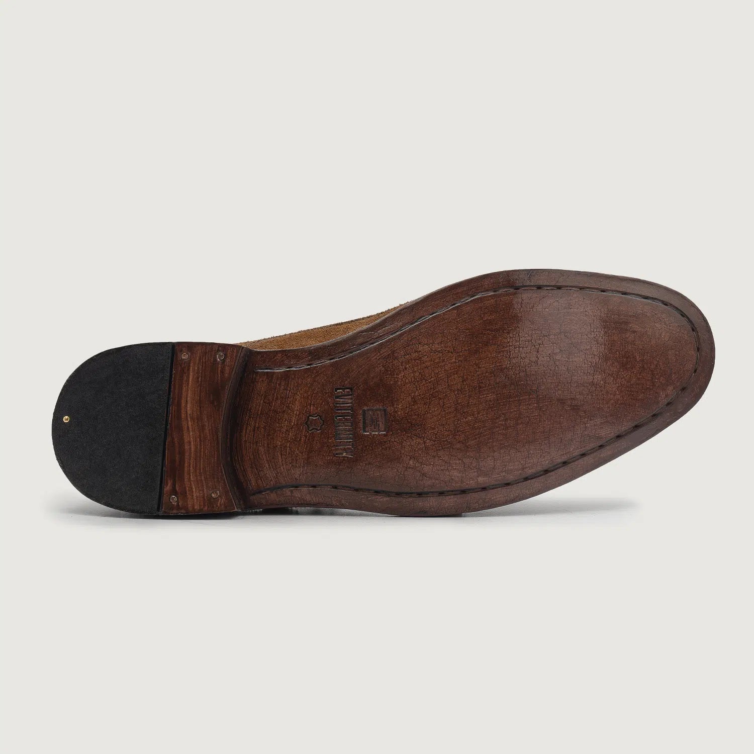 Boston Double Monk Strap Brown Suede Leather Shoes by Dash Racegear - men Leather Shoes view 4