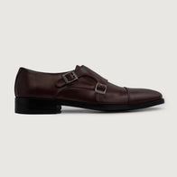 Boston Double Monk Strap Maroon Leather Shoes by Dash Racegear - men Leather Shoes view 2