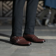 Boston Double Monk Strap Maroon Leather Shoes by Dash Racegear - men Leather Shoes view 9