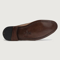Boston Double Monk Strap Oil Pull-up Brown Leather Shoes by Dash Racegear - men Leather Shoes view 5