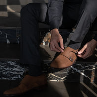 Boston Double Monk Strap Oil Pull-up Brown Leather Shoes by Dash Racegear - men Leather Shoes view 9