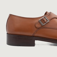 Boston Double Monk Strap Tan Leather Shoes by Dash Racegear - men Leather Shoes view 6