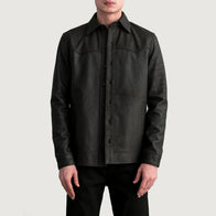 Bronco Tumbled Brown Leather Shirt by Dash Racegear - men Jacket view 1