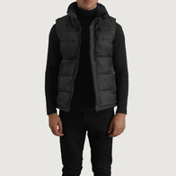 Bryan Black Puffer Vest by Dash Racegear - men Jacket view 1
