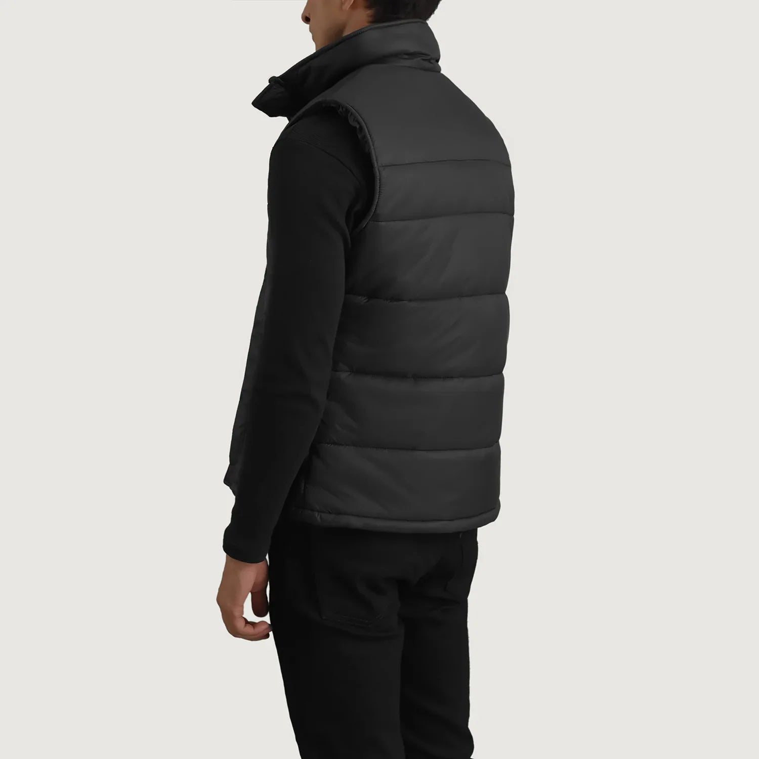 Bryan Black Puffer Vest by Dash Racegear - men Jacket view 5