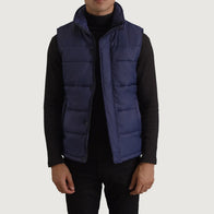 Bryan Blue Puffer Vest by Dash Racegear - men Jacket view 1