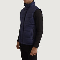 Bryan Blue Puffer Vest by Dash Racegear - men Jacket view 2