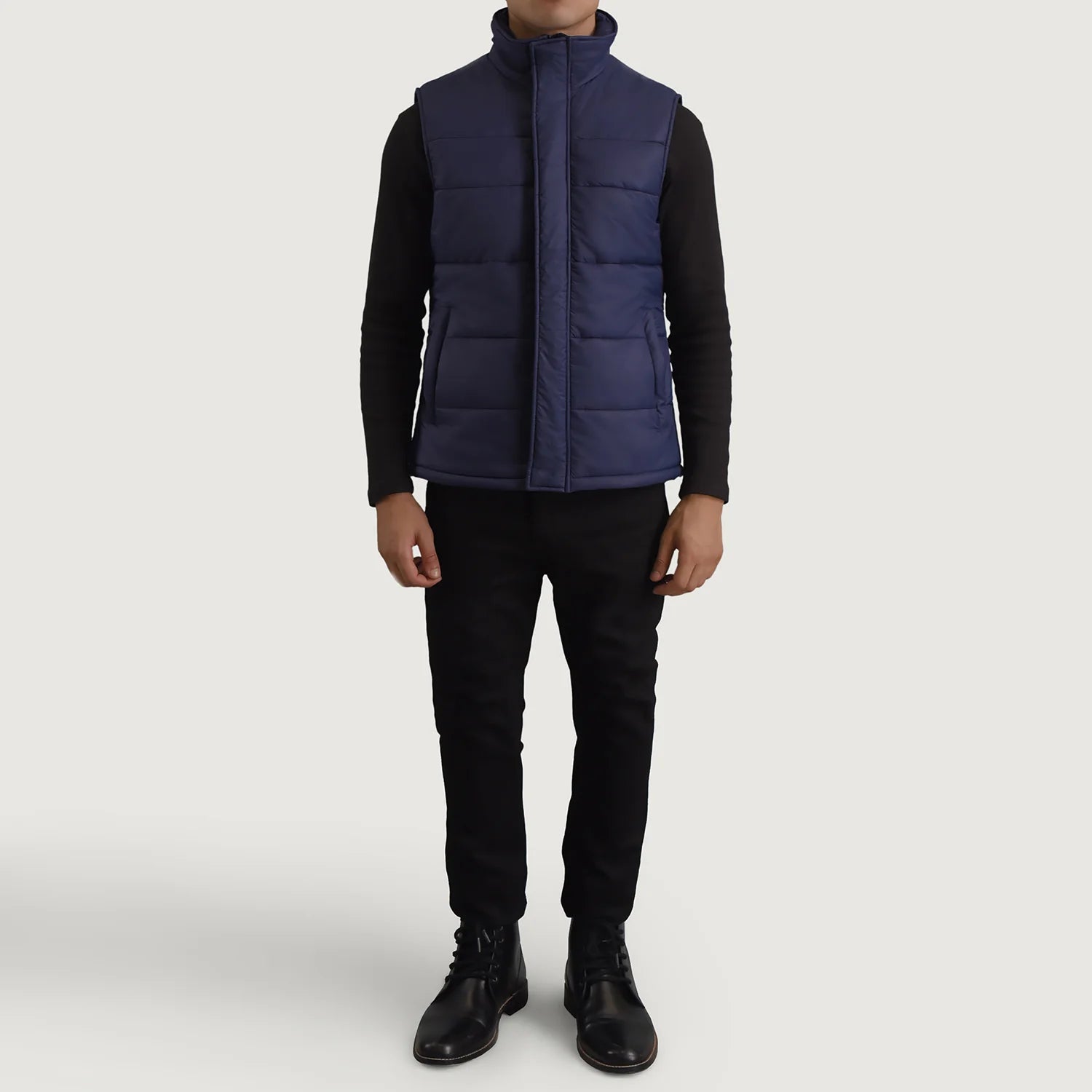 Bryan Blue Puffer Vest by Dash Racegear - men Jacket view 3