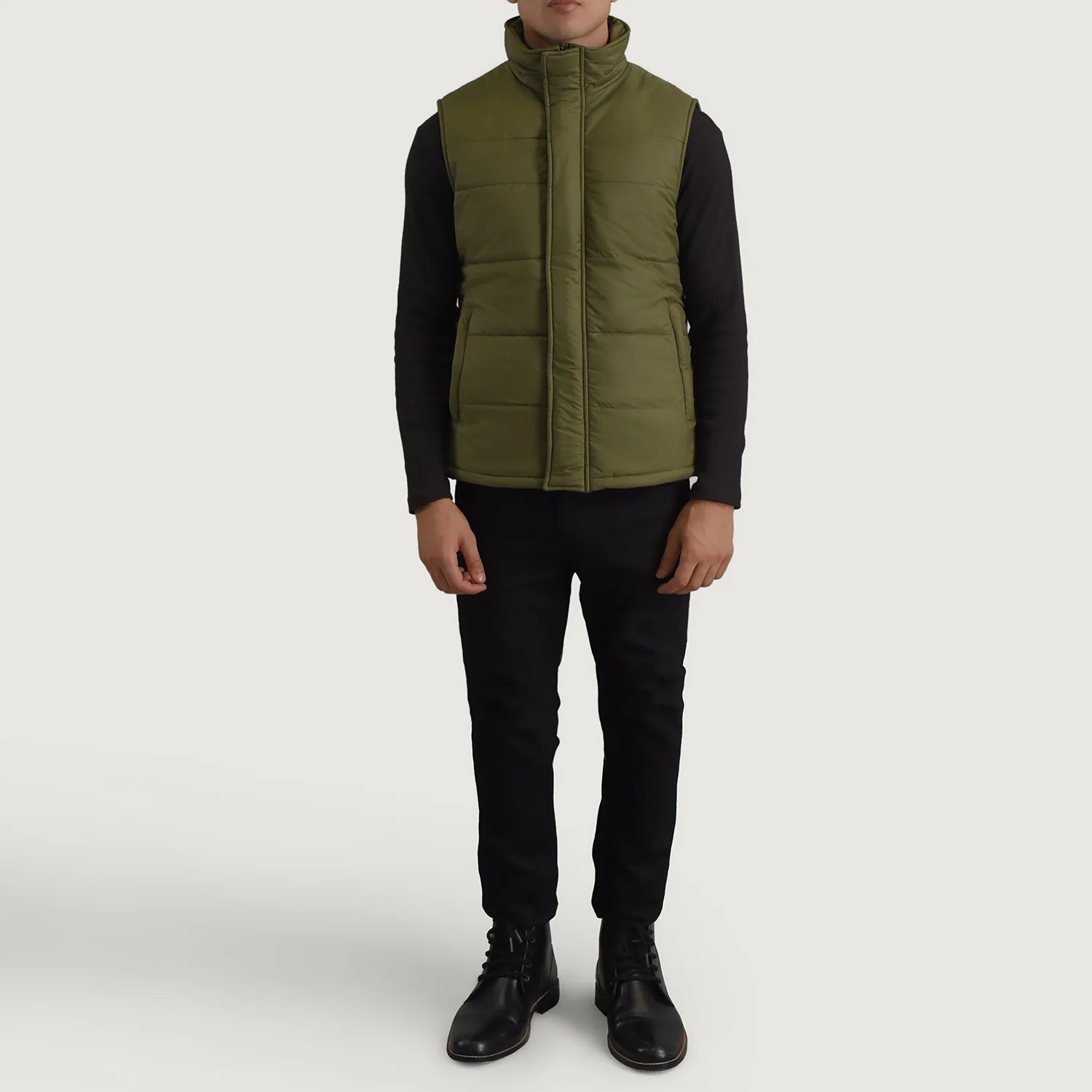 Bryan Green Puffer Vest by Dash Racegear - men Jacket view 3