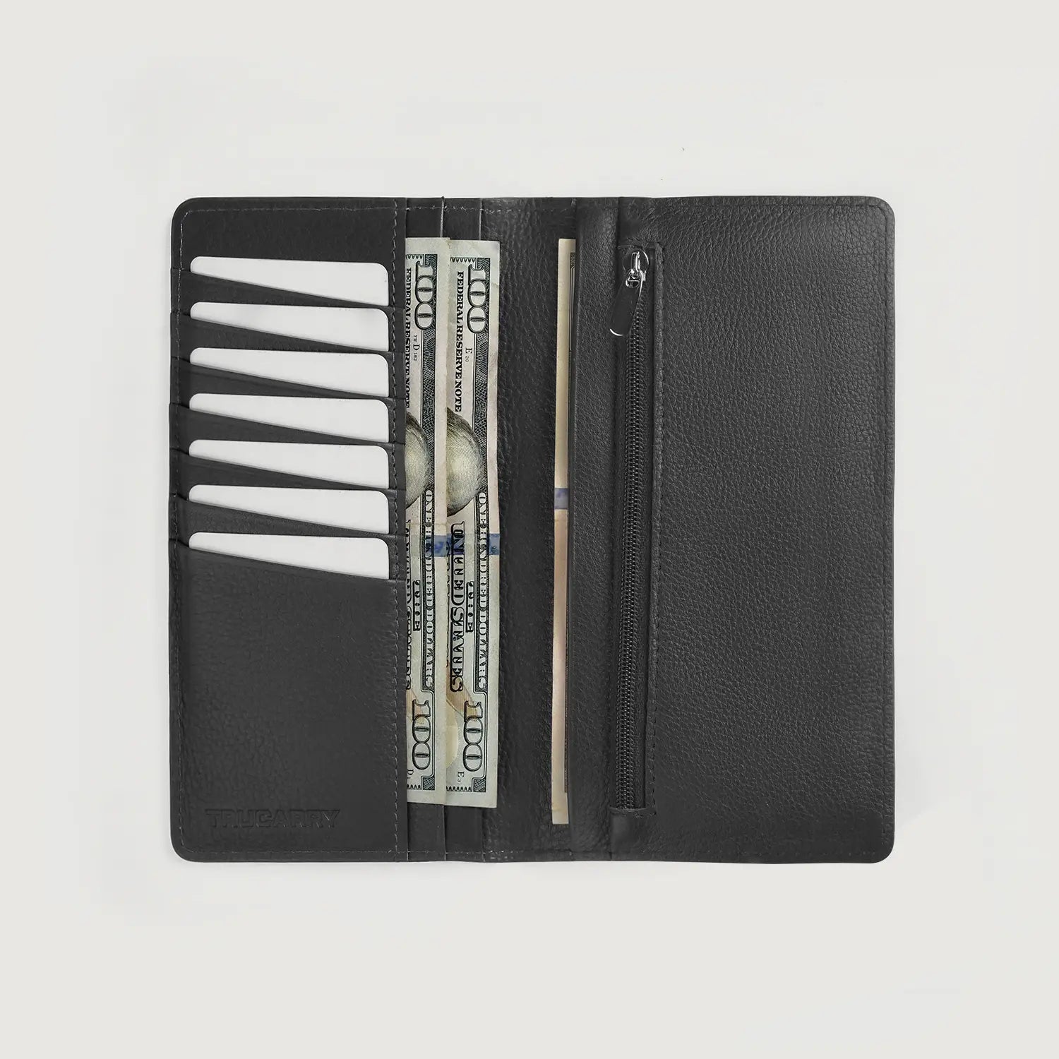 Cameron Black Leather Long Wallet by Dash Racegear - unisex Leather Accessories view 5