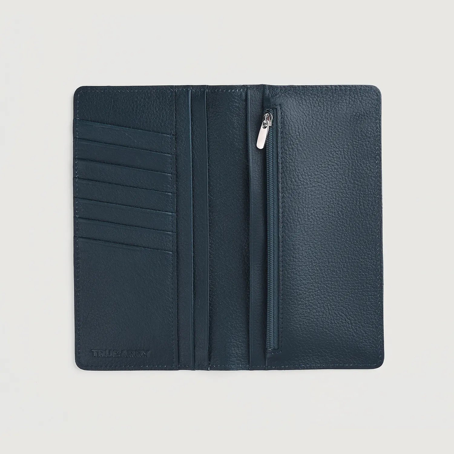 Cameron Blue Leather Long Wallet by Dash Racegear - unisex Leather Accessories view 3