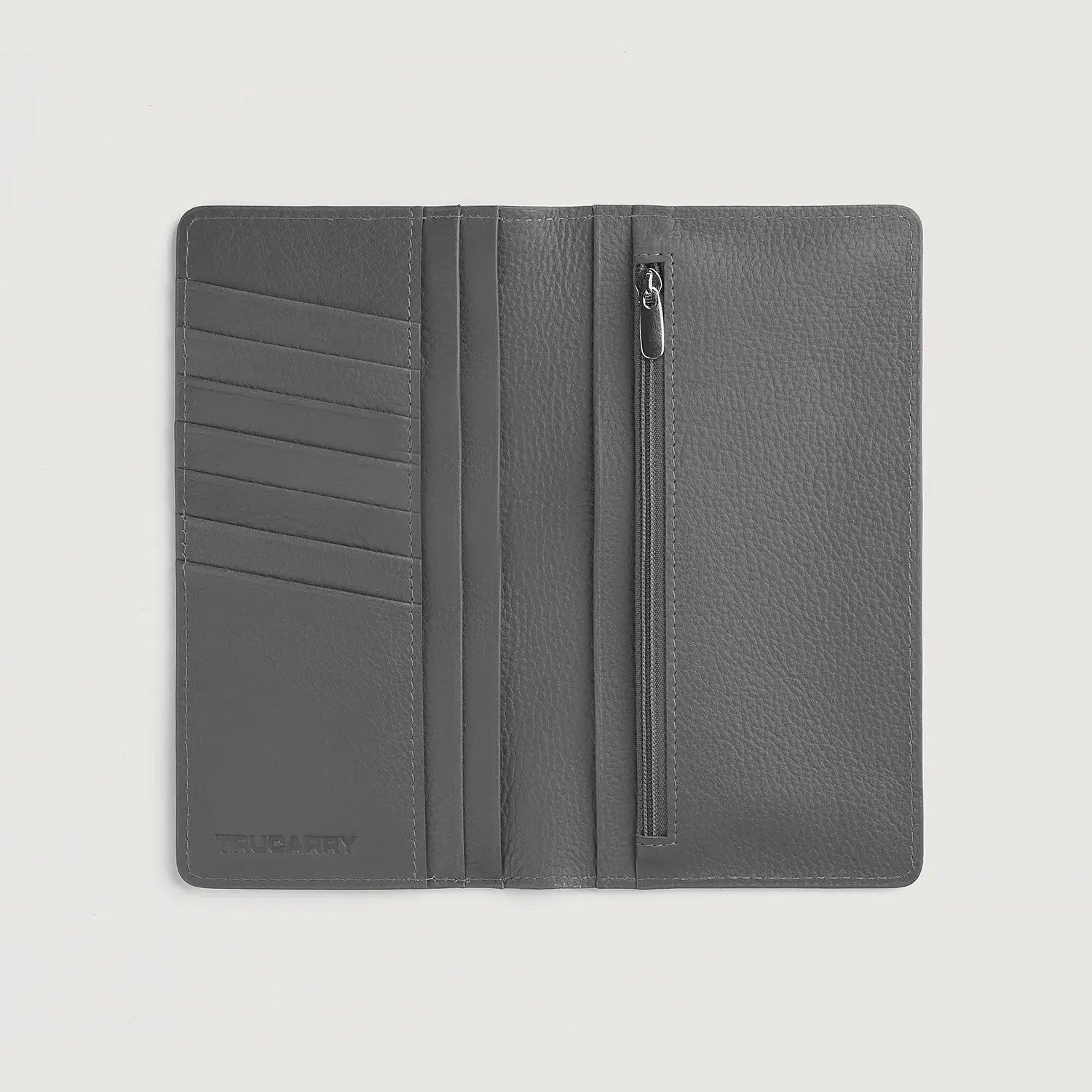 Cameron Grey Leather Long Wallet by Dash Racegear - unisex Leather Accessories view 4