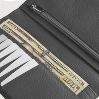 Cameron Grey Leather Long Wallet by Dash Racegear - unisex Leather Accessories view 6