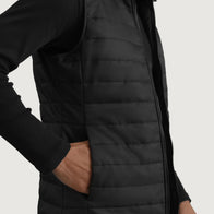 Carlo Black Hooded Puffer Vest by Dash Racegear - men Jacket view 6