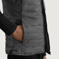 Carlo Grey Hooded Puffer Vest by Dash Racegear - men Jacket view 6