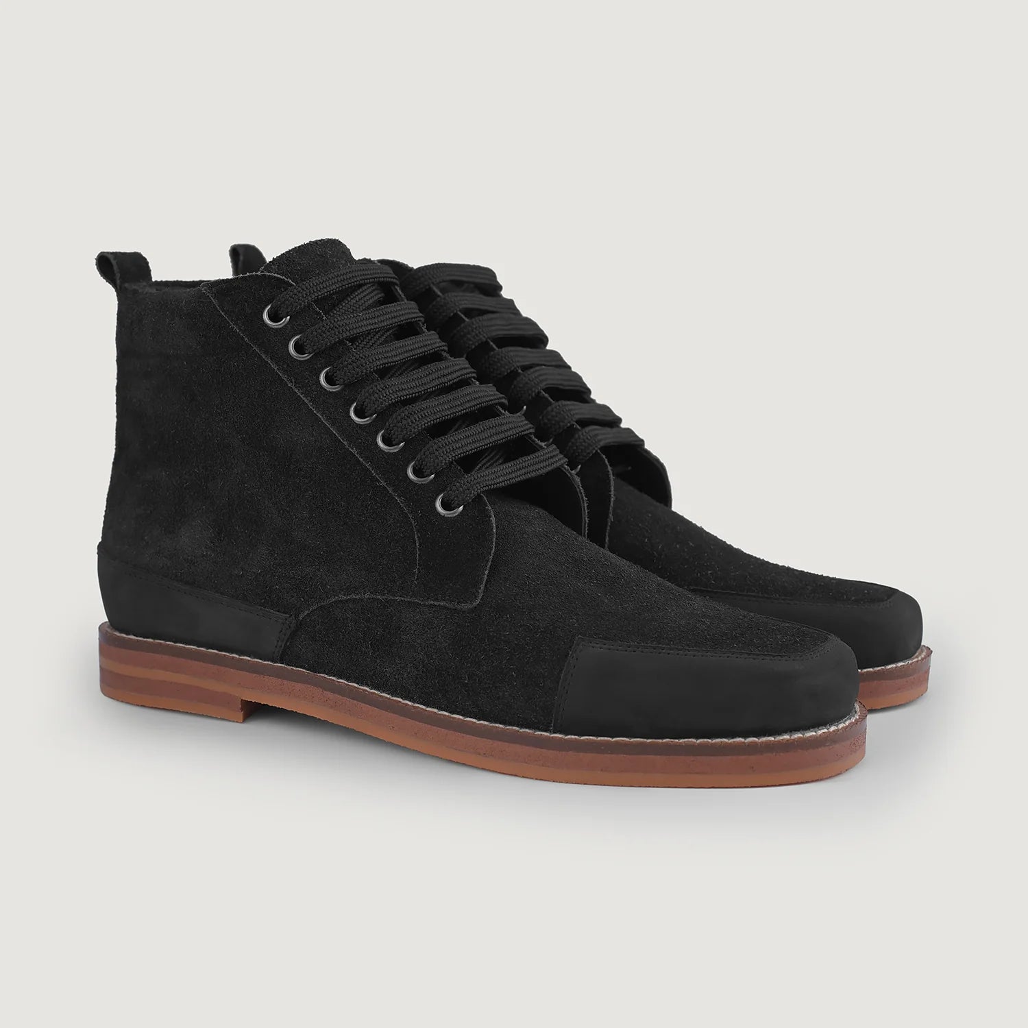 Carnell Moc Toe Black Suede Boots by Dash Racegear - men Leather Shoes view 1