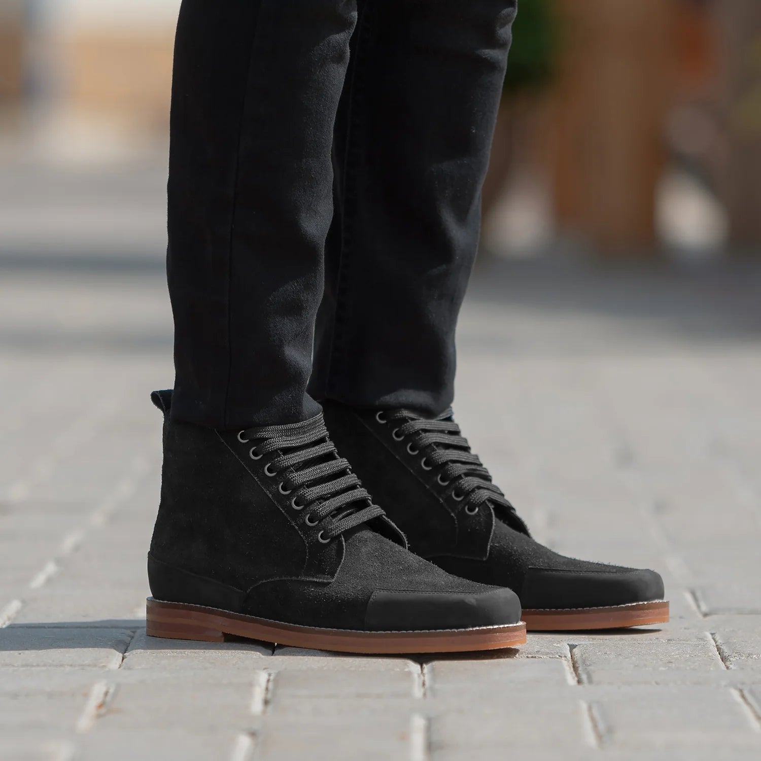 Carnell Moc Toe Black Suede Boots by Dash Racegear - men Leather Shoes view 7