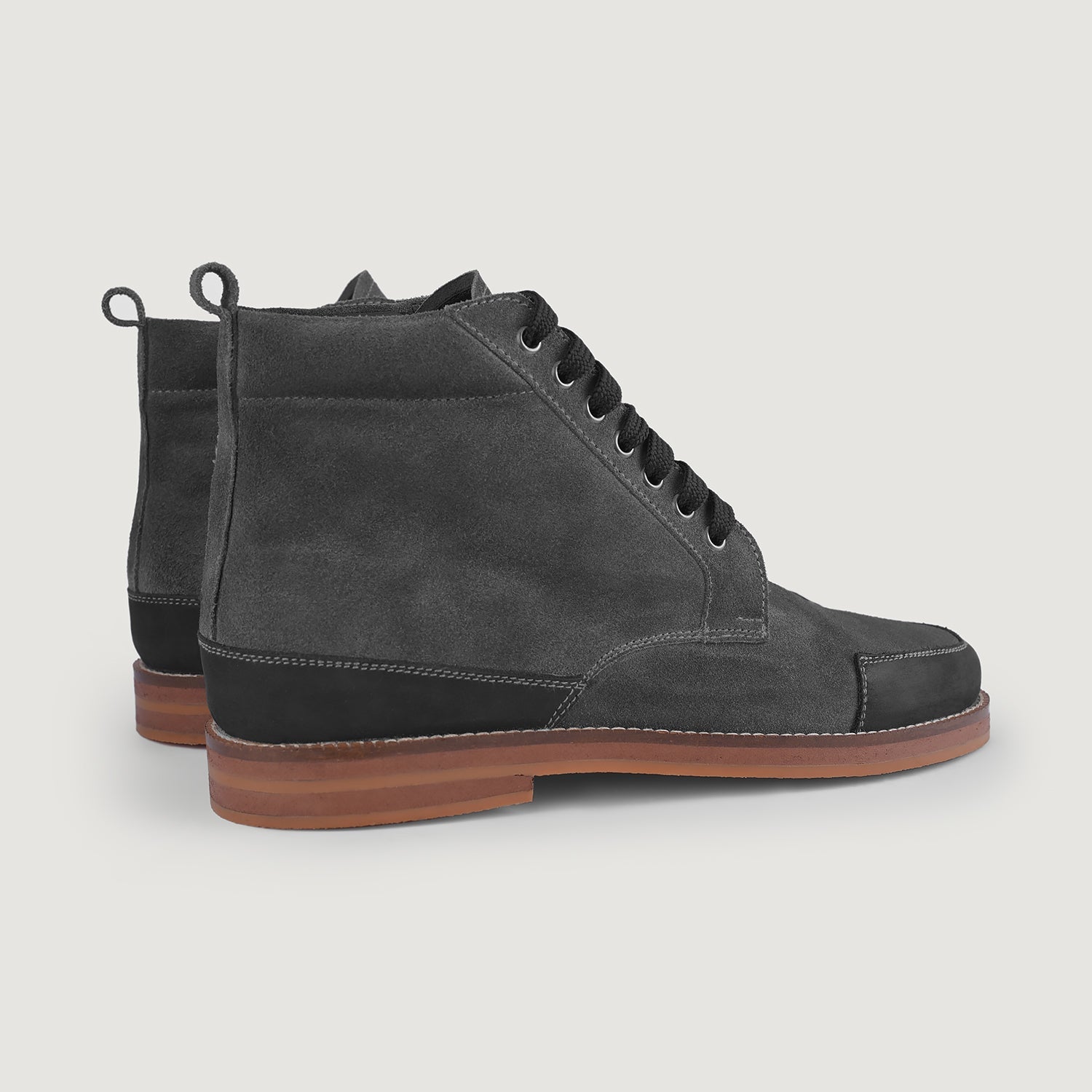 Carnell Moc Toe Grey Suede Boots by Dash Racegear - men Leather Shoes view 10