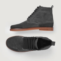 Carnell Moc Toe Grey Suede Boots by Dash Racegear - men Leather Shoes view 7