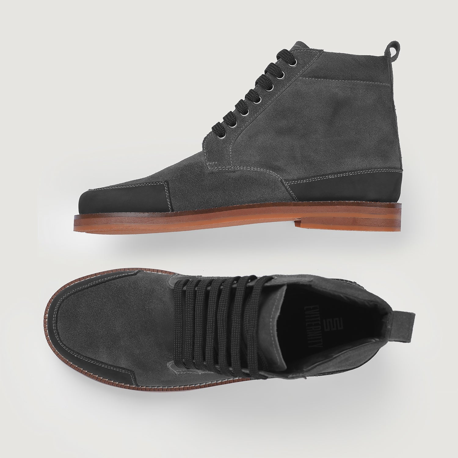 Carnell Moc Toe Grey Suede Boots by Dash Racegear - men Leather Shoes view 7