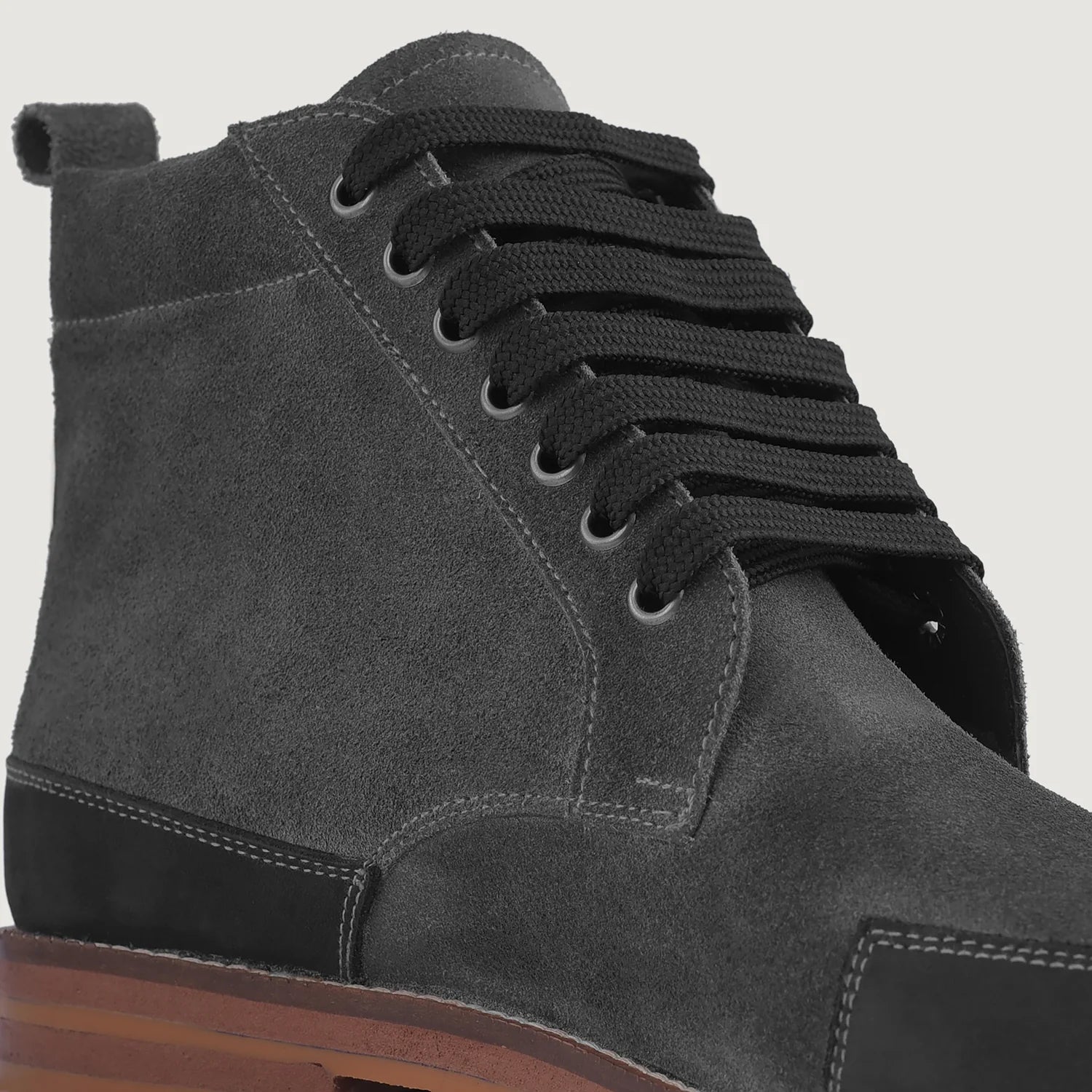 Carnell Moc Toe Grey Suede Boots by Dash Racegear - men Leather Shoes view 8