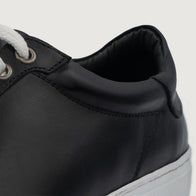 Carter Runn Black Leather Sneakers by Dash Racegear - men Leather Shoes view 6