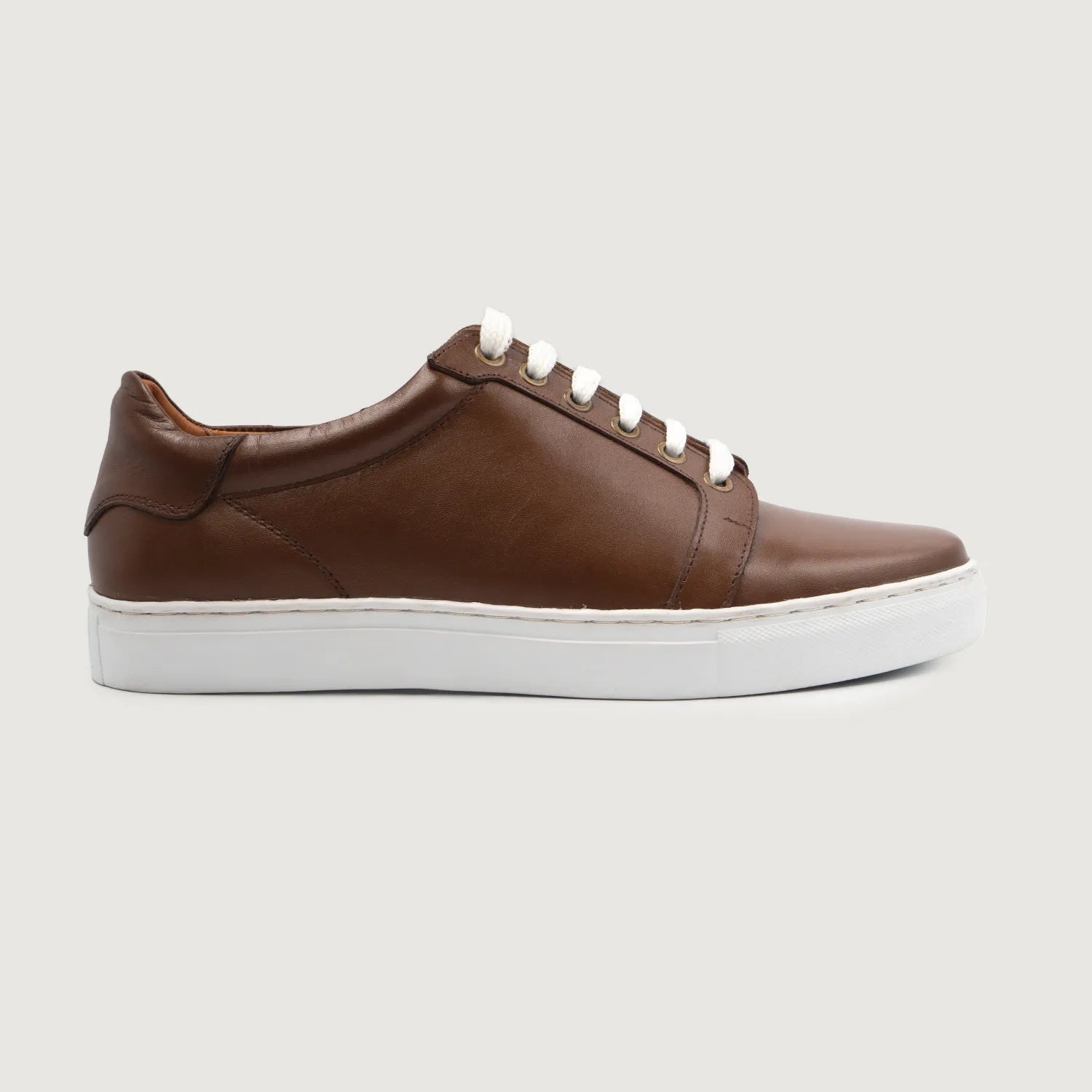 Carter Runn Brown Leather Sneakers by Dash Racegear - men Leather Shoes view 2