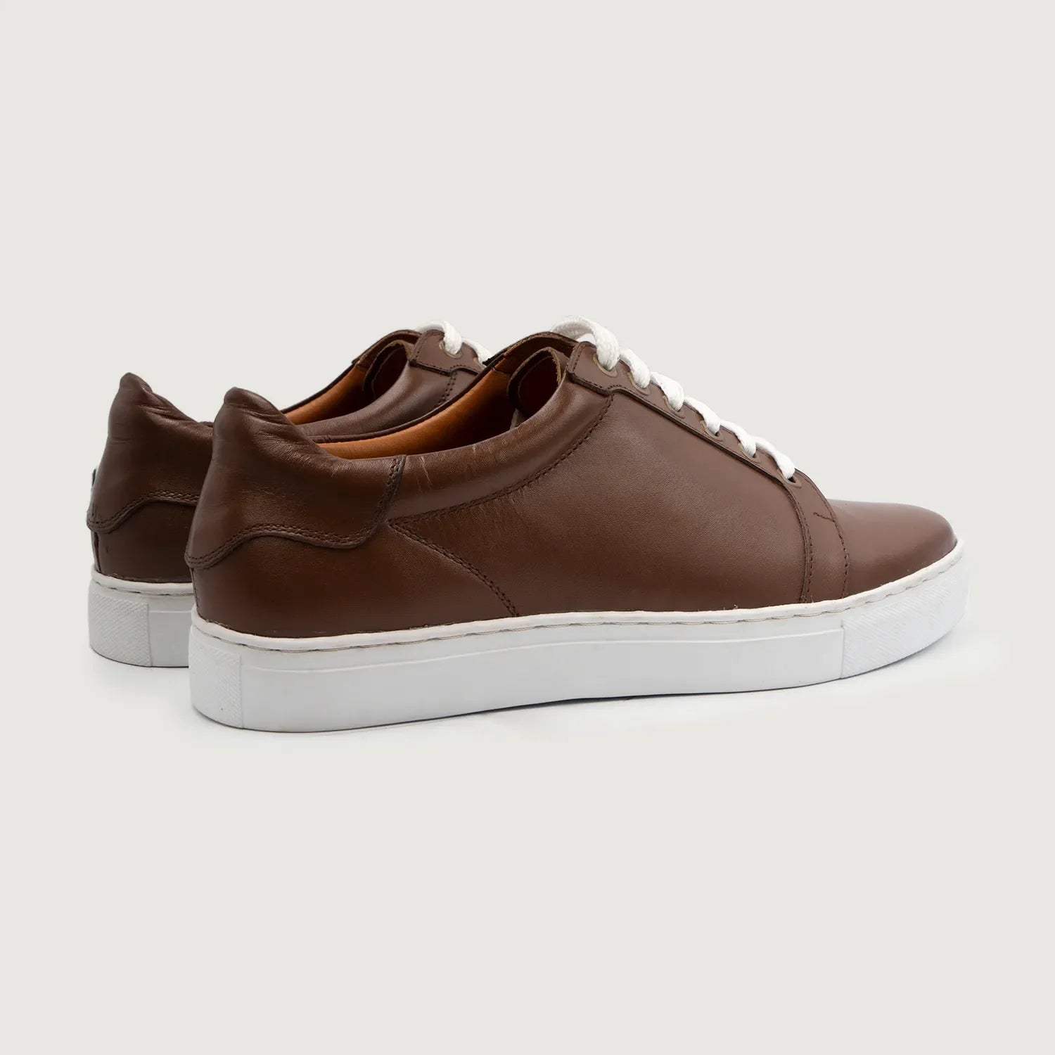 Carter Runn Brown Leather Sneakers by Dash Racegear - men Leather Shoes view 3
