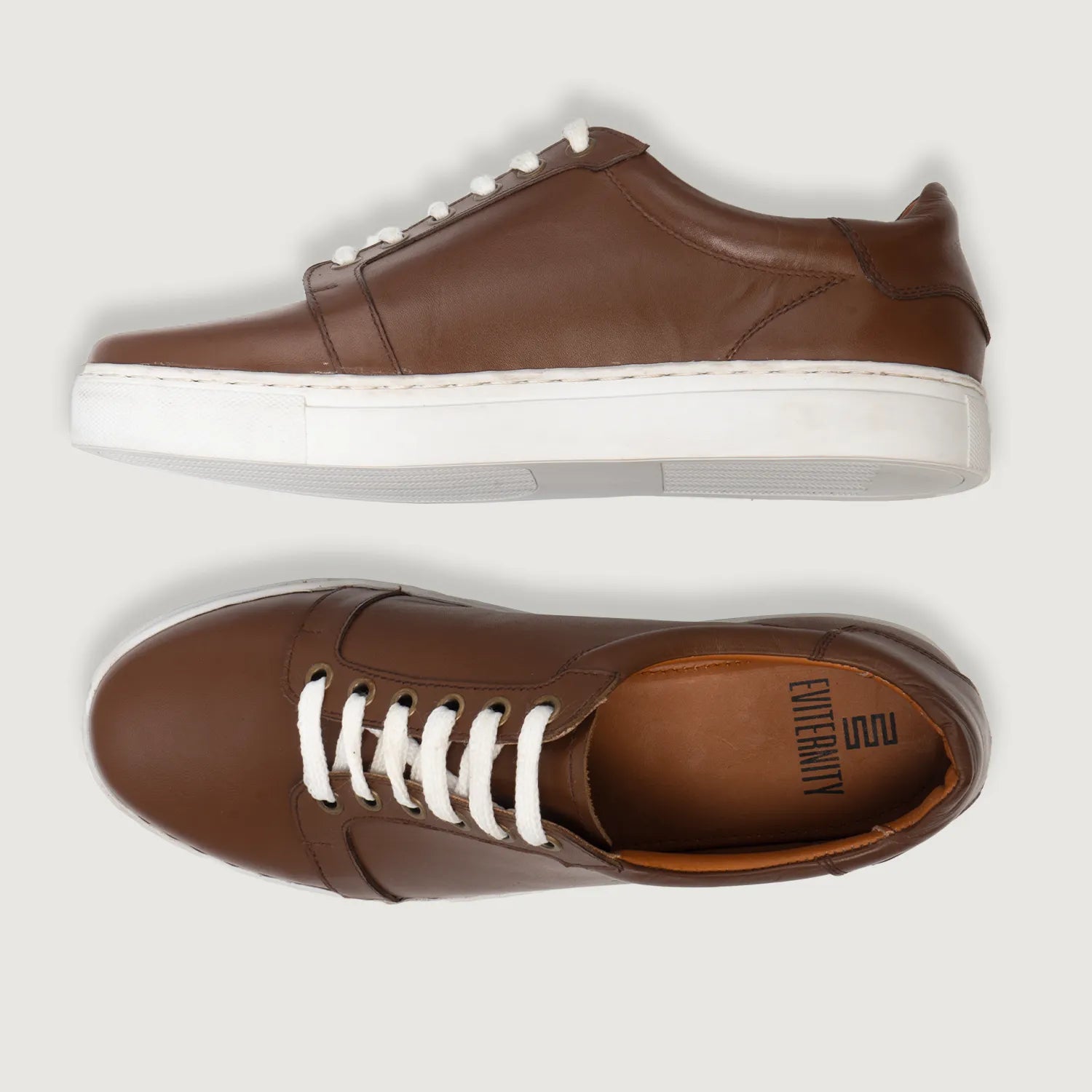 Carter Runn Brown Leather Sneakers by Dash Racegear - men Leather Shoes view 4