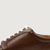 Carter Runn Brown Leather Sneakers by Dash Racegear - men Leather Shoes view 6